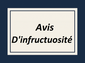 Avis  d'infructuosité